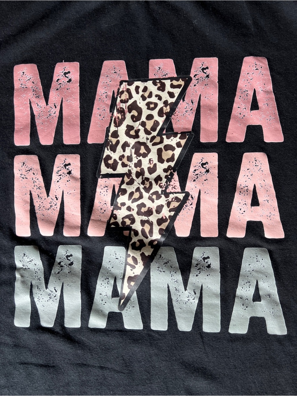 Salti Road Mama Graphic Tee Black Leopard Lightning Bolt Relaxed Fit cowgirl mom - Picture 2 of 11